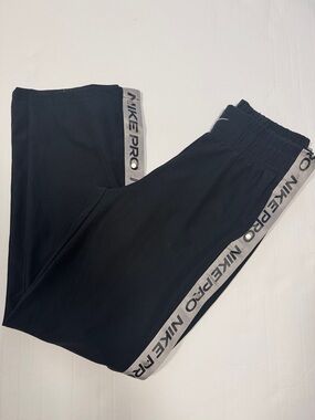 Nike Black track pants with pull away snaps and Gray Branded Side Tape